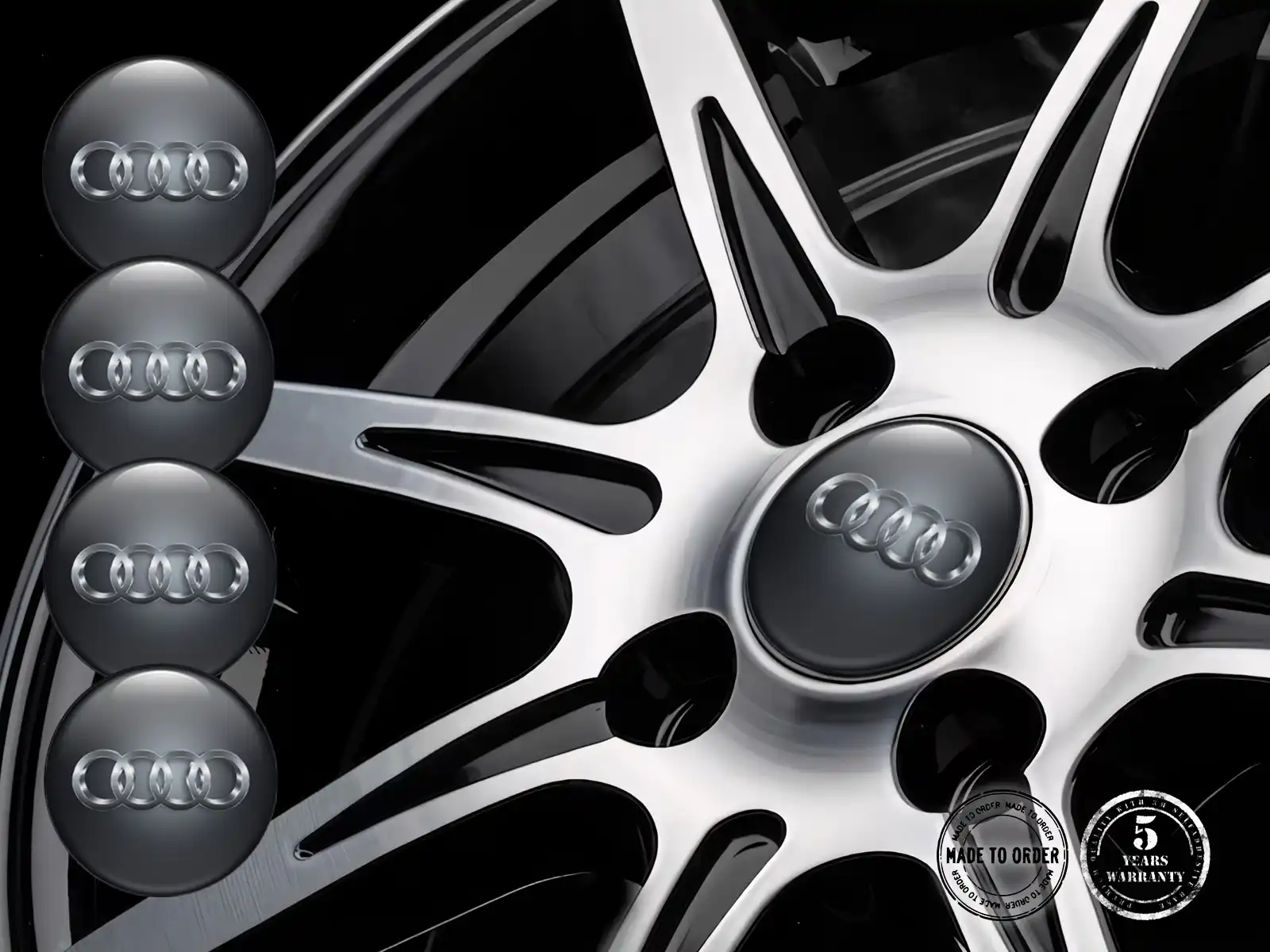 Audi Gewölbte Sticker Hochglanz Gravitational Surge